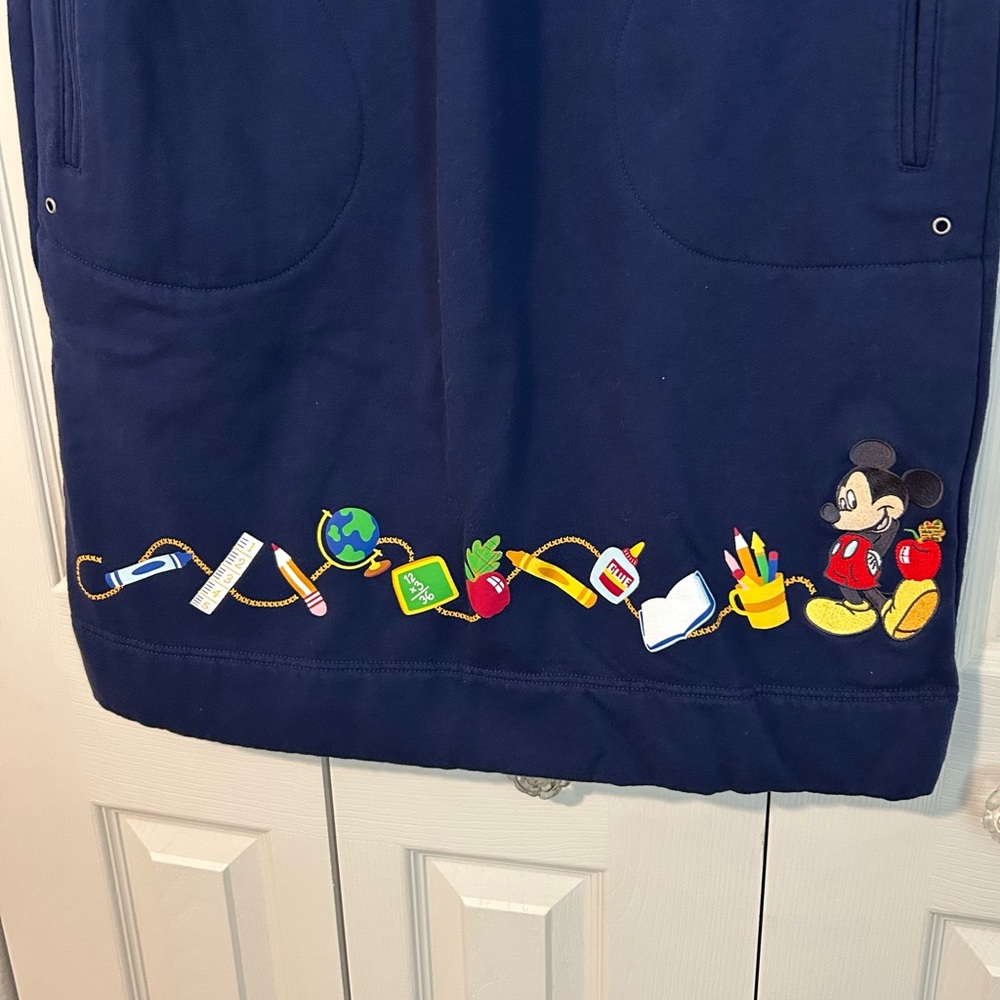 Disney Store Mickey Mouse School Sleeveless Embroidered Sundress Teacher Xlarge - Picture 4 of 8